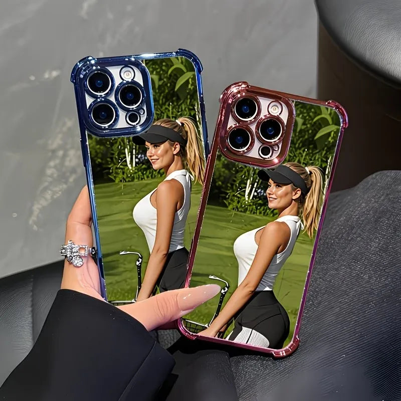 Custom Photo Electroplated Phone Case For iPhone 17 16 15 14 13 12 11 Pro Max Plus Air 16e 17e Shockproof Clear TPU Back Cover