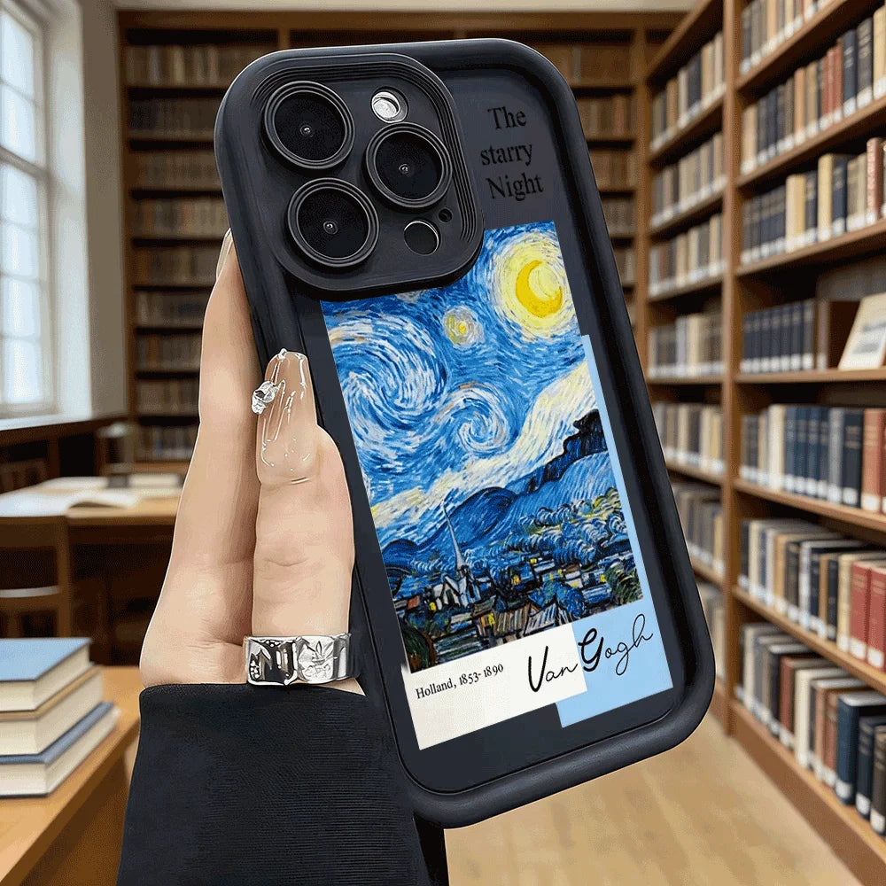 Van Gogh Starry Night Art Soft TPU Shockproof Case For Xiaomi Redmi Note 15 14 13 12 11 Pro Anti-Fall Protective Back Cover