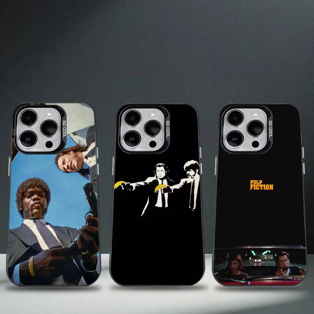 P-Pulp Fiction Classic Movie Phone Case For iPhone 17,16,15,14,13,12,11,Pro,Max,Plus,E,Air,Mini Black Tpu Cover