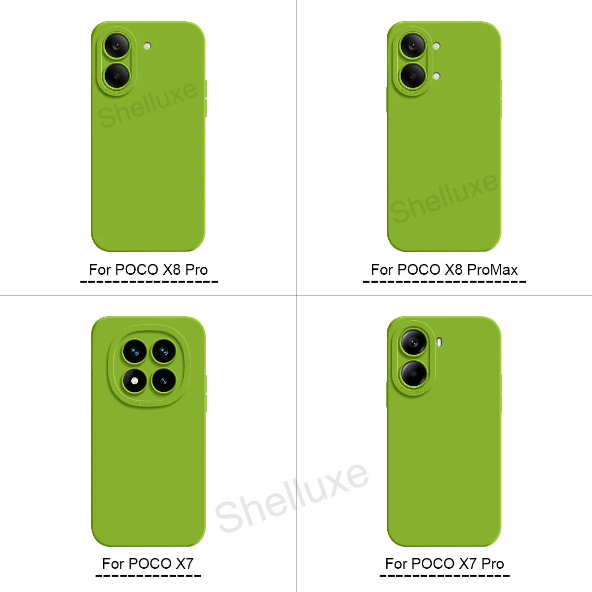 For PocoX8 ProMax Case Shelluxe Square Liquid Silicone Soft Cover For Xiaomi POCO X8 X7 Pro Max 5G Silky Feel Phone Cases