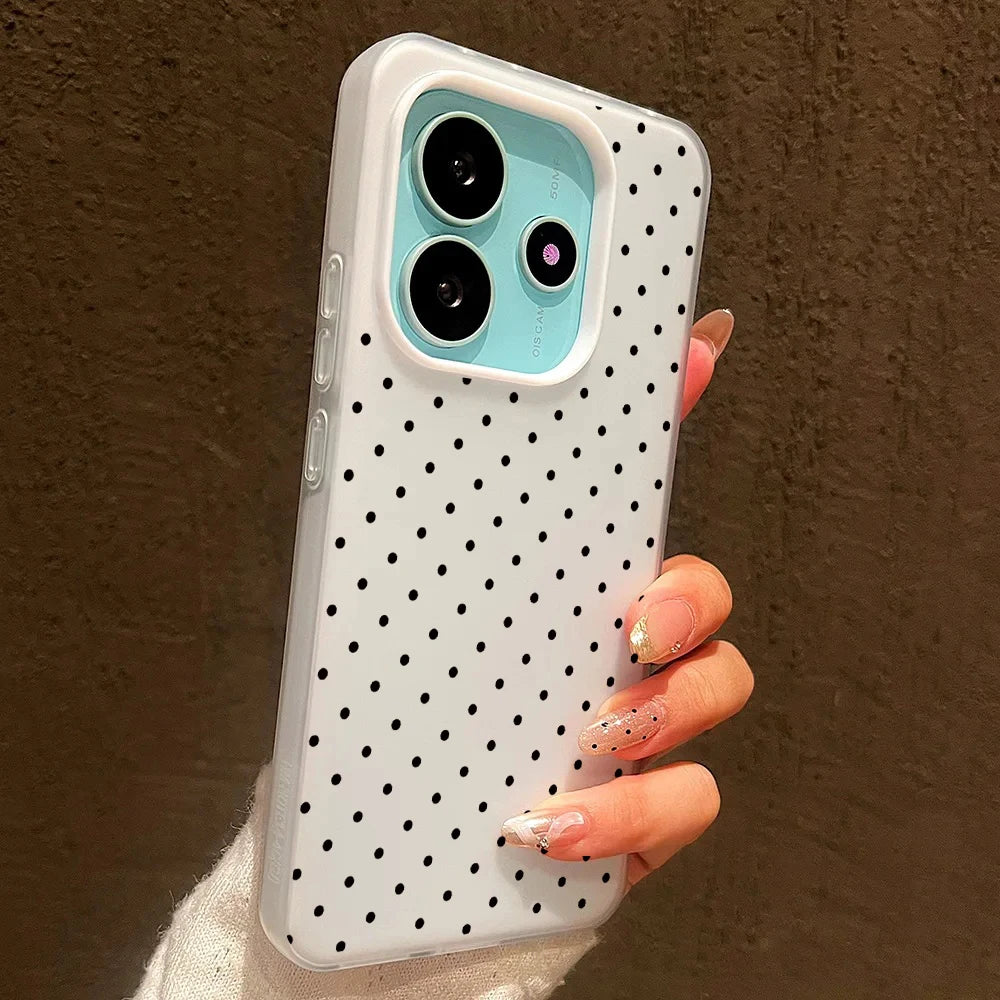 Simple Stripe Polka Dot Case For Samsung Galaxy S26 Ultra S25 S24 S23 Plus Ultra 2-in-1 Candy Matte Color Hard Shockproof Cover