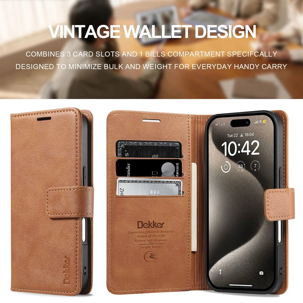 2 In 1 Detachable Wallet Case For iPhone 17 16 Pro Max 15 Plus 14 13 12 16e Magnetic MagSafe Wireless Charging Stand Phone Cover
