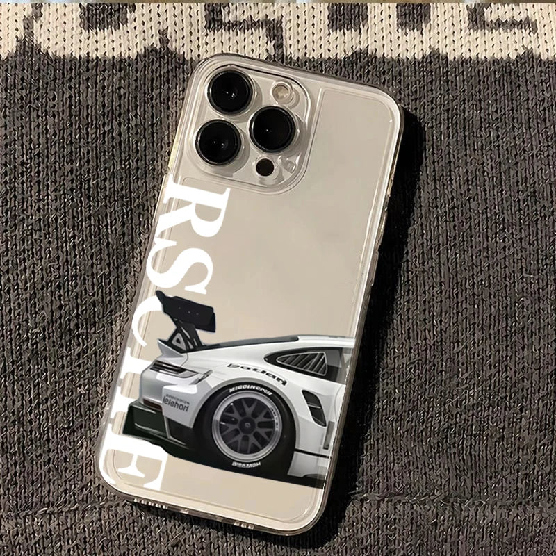 Cool sports car pattern Phone Case For iPhone 17 16 16e 15 14 13 12 11 Mini Pro Max X XR XSMax 7 Air Plus Transparent Back Cover