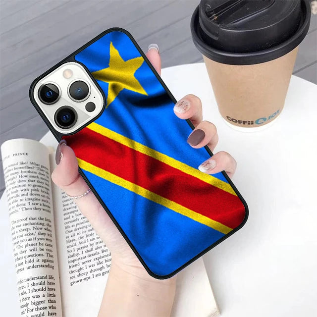 Congo Flag phone Case Cover For iPhone 17 Air 16 15 14 Plus For apple 16 11 12 13 Pro Max coque