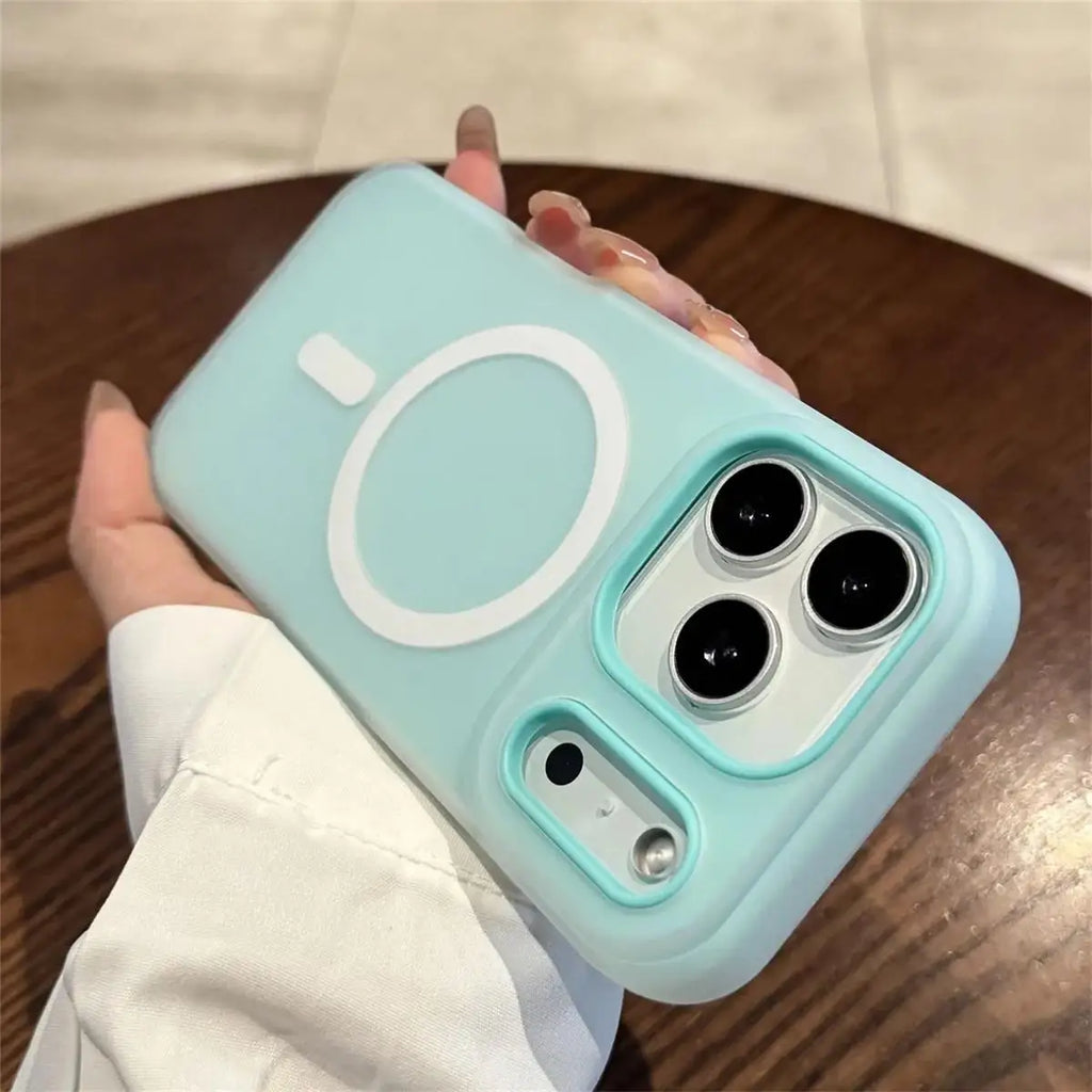 Luxury Jelly Phone Case For iPhone 17 16 15 14 13 12 Pro Max Hard PC Soft Silicone TPU 2in1 Shockproof Magnetic Phone Cover