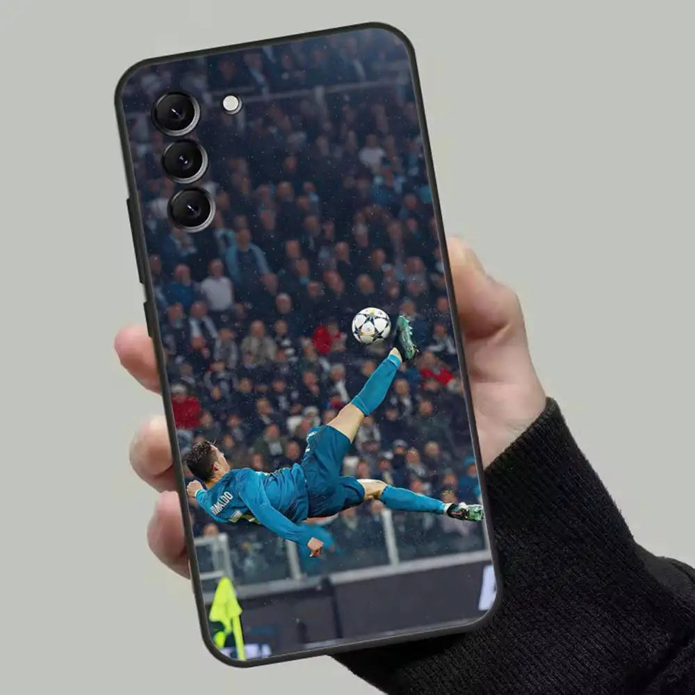 R-Ronaldo Cool CR7 football Phone Case For Samsung Galaxy A13,A21s,A22,A31,A32,A52,A53,A71,A80,Soft Black Shell