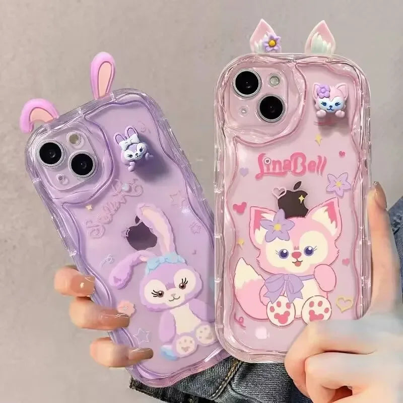 3D Ears Disney LinaBell StellaLou Chain Cover For OPPO Realme C85 Pro C83 C65 C67 16 15 14 13 Pro C55 C35 C71 C65 C63 5G Case