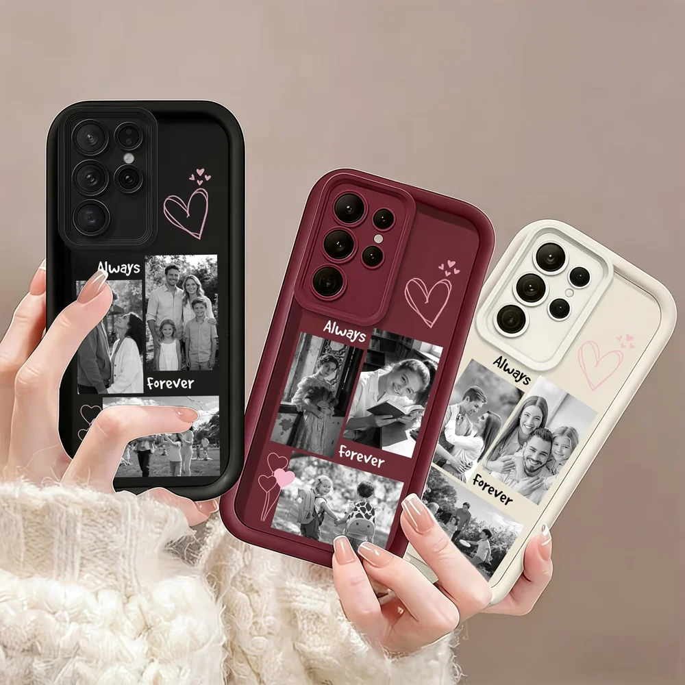 For Samsung Galaxy A56 A55 A54 A53 A35 A34 A33 S26 S25 S24 S23 S22 S21 S20 Ultra Plus DIY Custom Selfie Photo Soft Phone Case