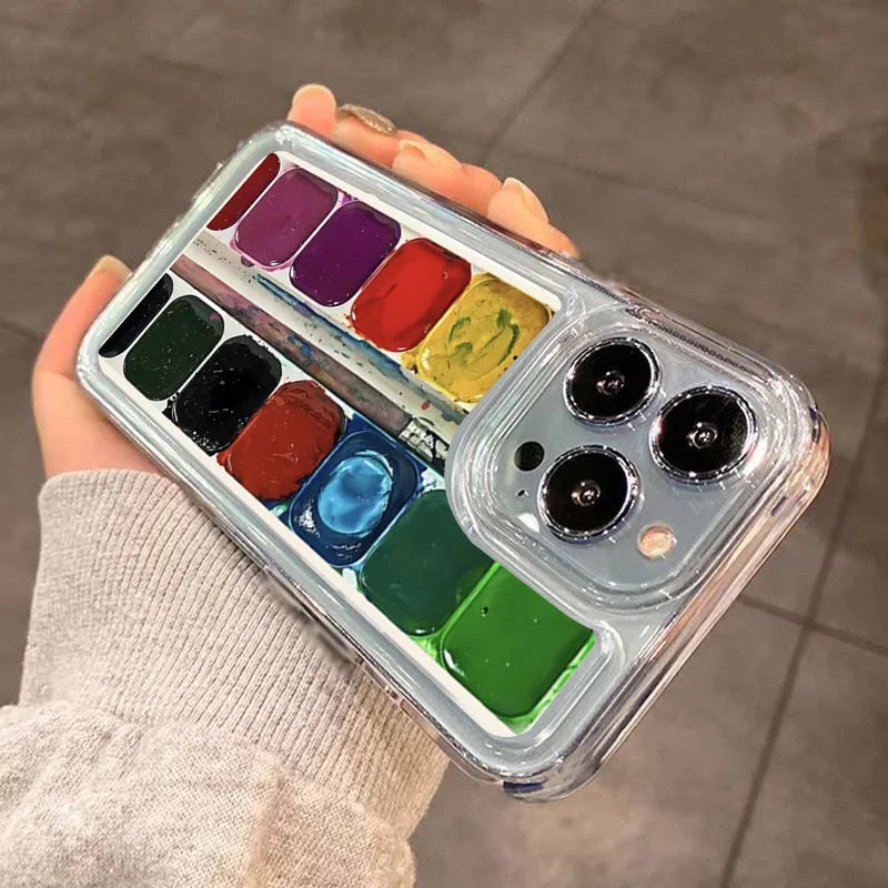 Artist Paint Pots Soft Phone Case For Samsung Galaxy S25 S24 Ultra S23 FE S22 S21 Plus A56 A55 A54 A36 A35 A16 A15 5G Cover
