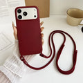 Official Lanyard Case For iPhone 17 Pro Max 14 12 11 13 15 16 Plus 17 Air Shockproof Candy Crossbody Neck Cord Strap Soft Cover