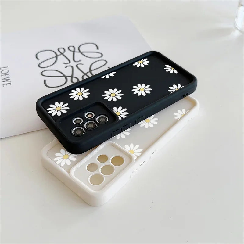 Phone Case For Xiaomi Redmi Note 14 10 11 8 Pro 4G 5G 11S 10S Redmi 9 9C 9A A1 A2 Plus Cases Silicone Retro Daisy Flowers
