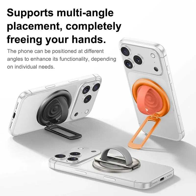 Universal Magnetic Folding Phone Grip Silicone Finger Phone Holder Ring 360° Rotation for Magsafe Holder IPhone 17 HUAWEI Xiaomi