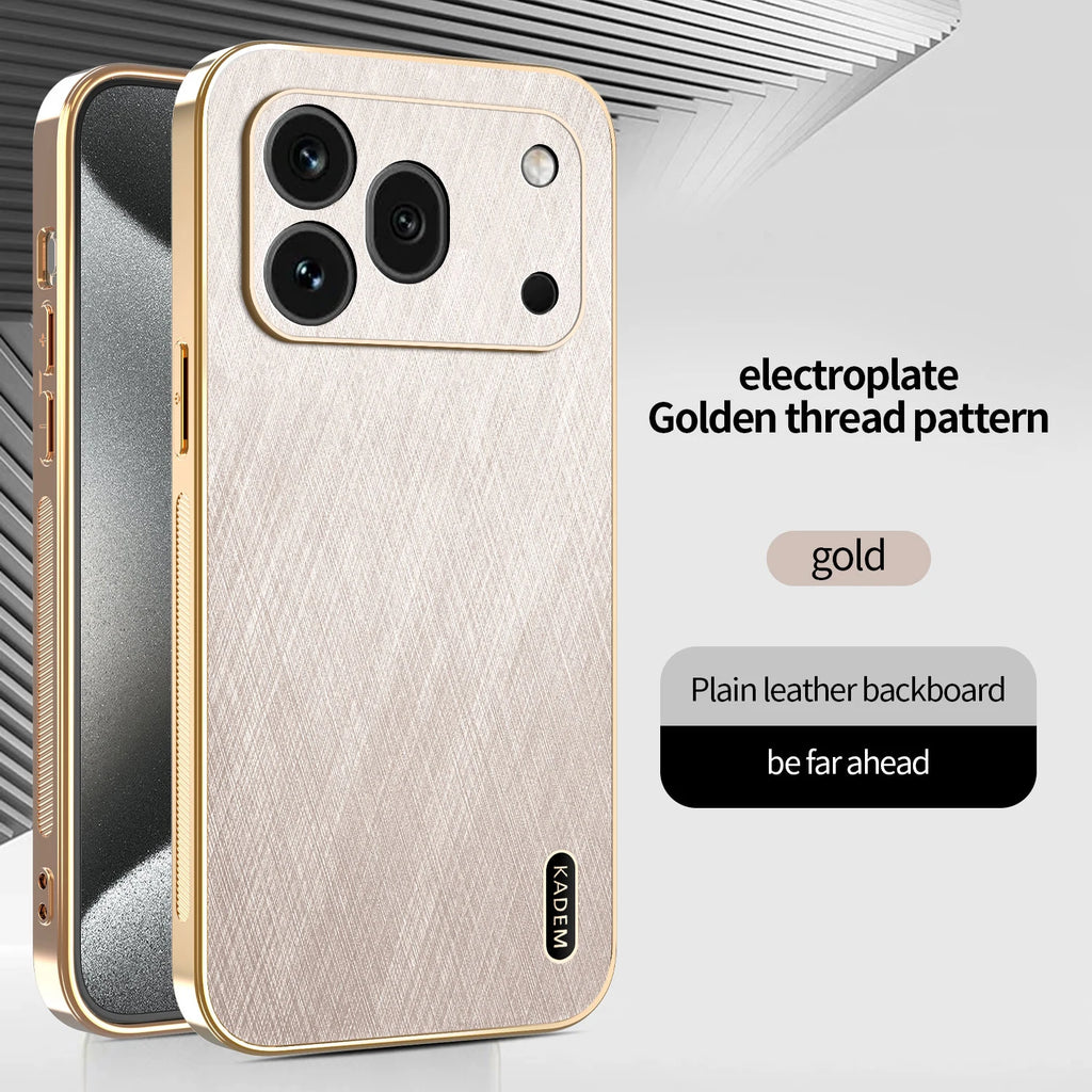 For Honor 600/600 Pro Case Luxury Magnetic Electroplating Gold Silk Pattern Anti-fall Cover For Honor 600 Pro Shockproof Funda