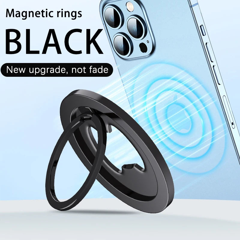 Ultra-thin Cell Phone Ring Holder Magnetic Ring Rotatable Foldable Kickstand Magnet Grip Desktop Stand for MagSafe Phone 15 13