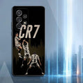 Football R-RoNalDo-ES CR7 Phone Case For Samsung S22,S21,S20,S10,S9,S25,S24,S23,Ultra,FE,Plus,Lite,Soft Silicone Black