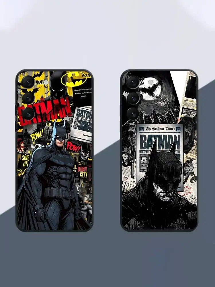Movie-B-Batman-S Classic Black Silicone Phone Case For Samsung S24, S25, 22, 30, Note20, Lite, Ultra, 5G, Plus, FE
