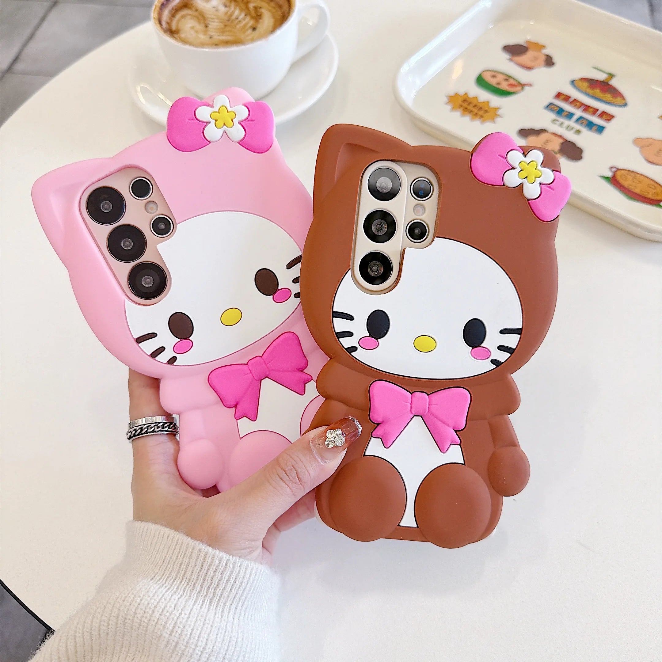 Kawaii Sanrio Hello Kitty Girlish Case For Samsung Galaxy S26 Ultra S25 S24 S23 S22 Plus FE A57 A37 A56 A36 A55 Shockproof Cover