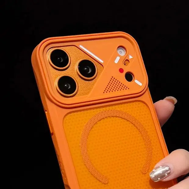 Luxury Shockproof Armor Magnetic Phone Case For iPhone 17 16 15 14 13 12 Pro Max Plus For Magsafe Acrylic Heat Dissipation Cover