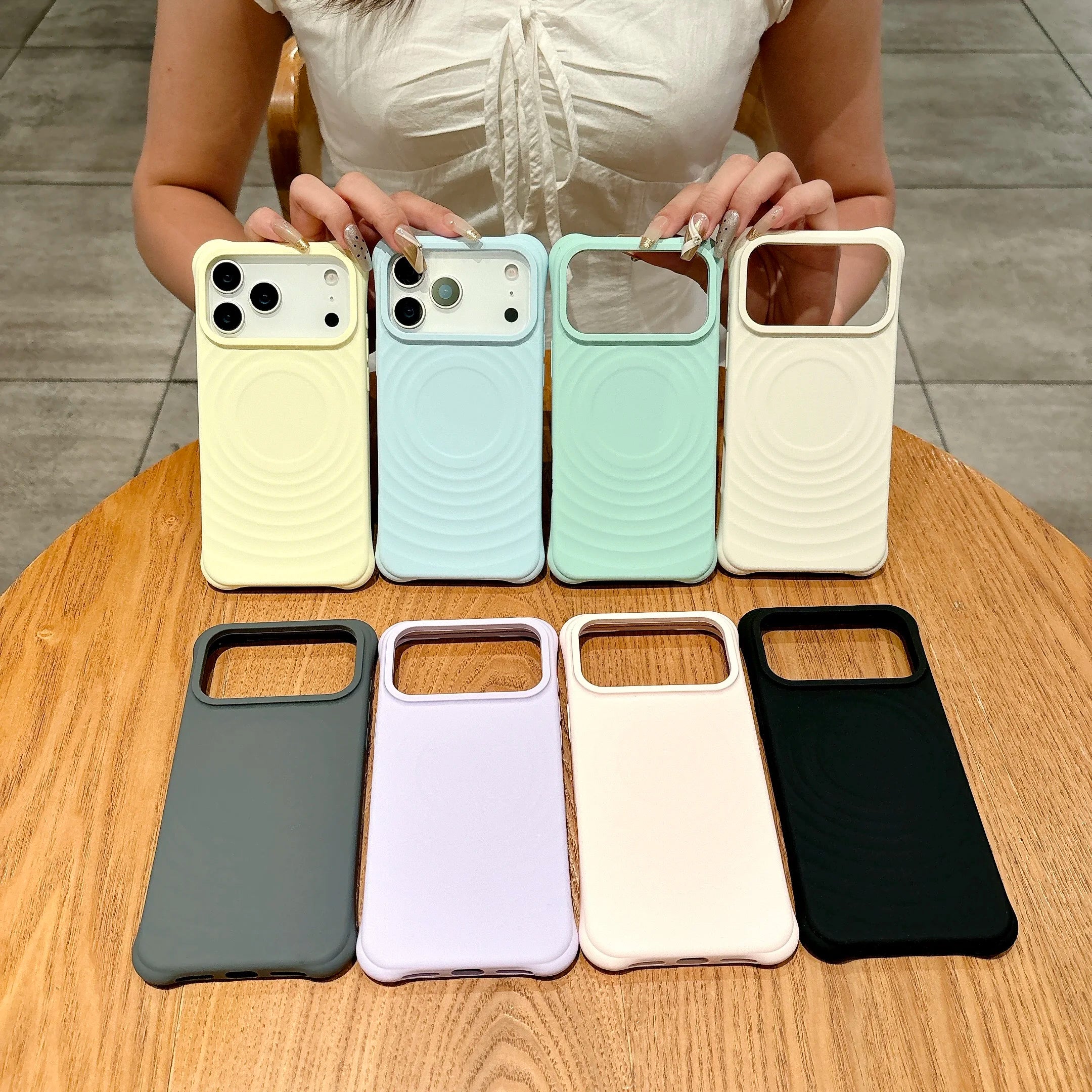 Luxury Ripple Silicone For Magsafe Magnetic Case For iPhone 17 Air 16 15 14 13 Pro Max Plus Wireless Charging Shockproof Cover