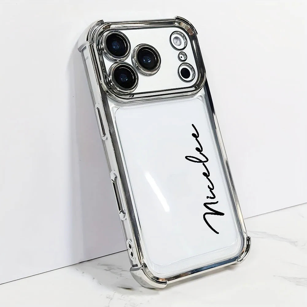 Personalised Customized Name Case For iPhone 17 16 15 14 13 12 11 Pro Max Initials Letters Leather Cover 13 15 16 17 Air Pro Max