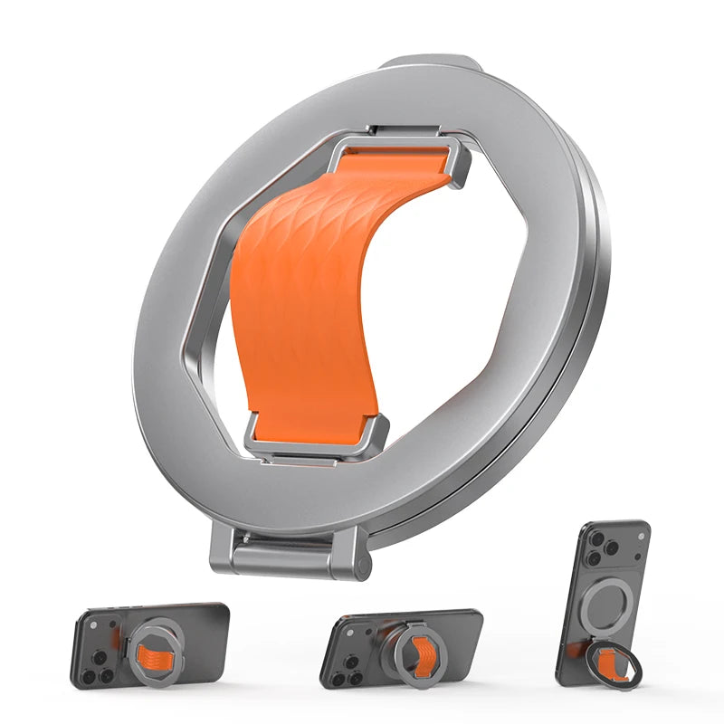 Desktop Phone Strong Magnetic Stand for Magsafe Folding Portable Finger Ring Magnet Support for iPhone Samsung Cellphone Holder