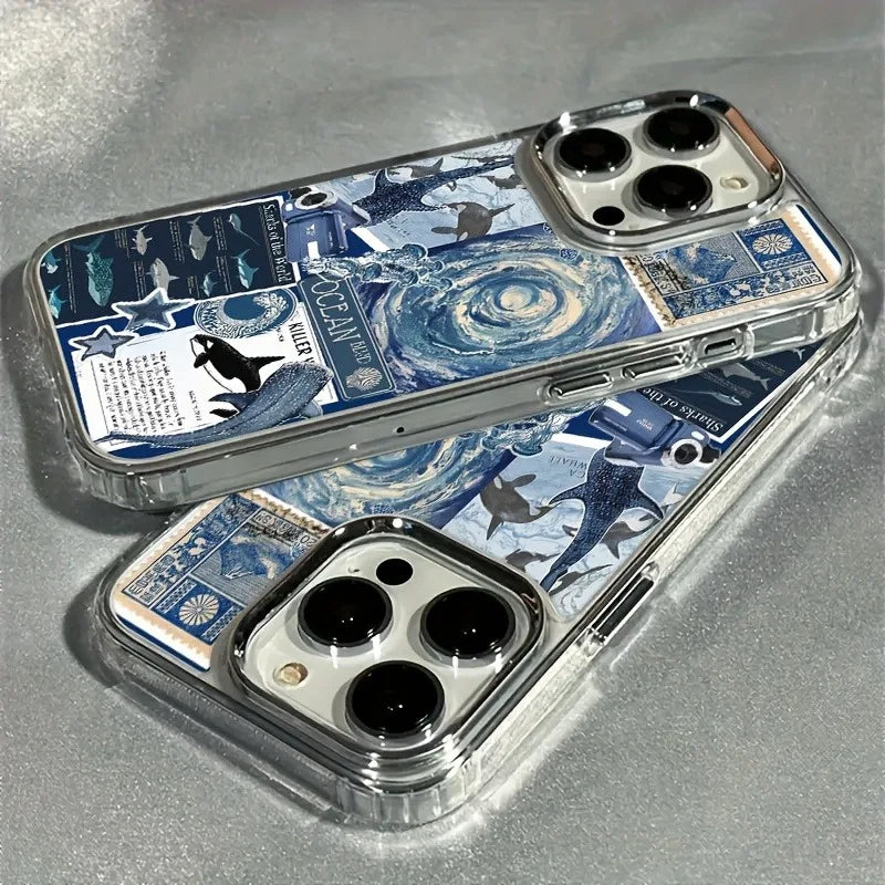 Marine Whale Phone Case for Samsung Galaxy A57 A56 A36 A26 A06 A55 A35 A16 A54 A34 A25 A24 A15 A14 A05S A05 A73 A53 A33 4G 5G