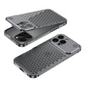 Mac Pro Honeycomb Grid Mesh Cooling Metal Snap Fastener Case for iPhone 16 17 Pro Max 15 14 13 12 Alloy Aromatherapy Cover