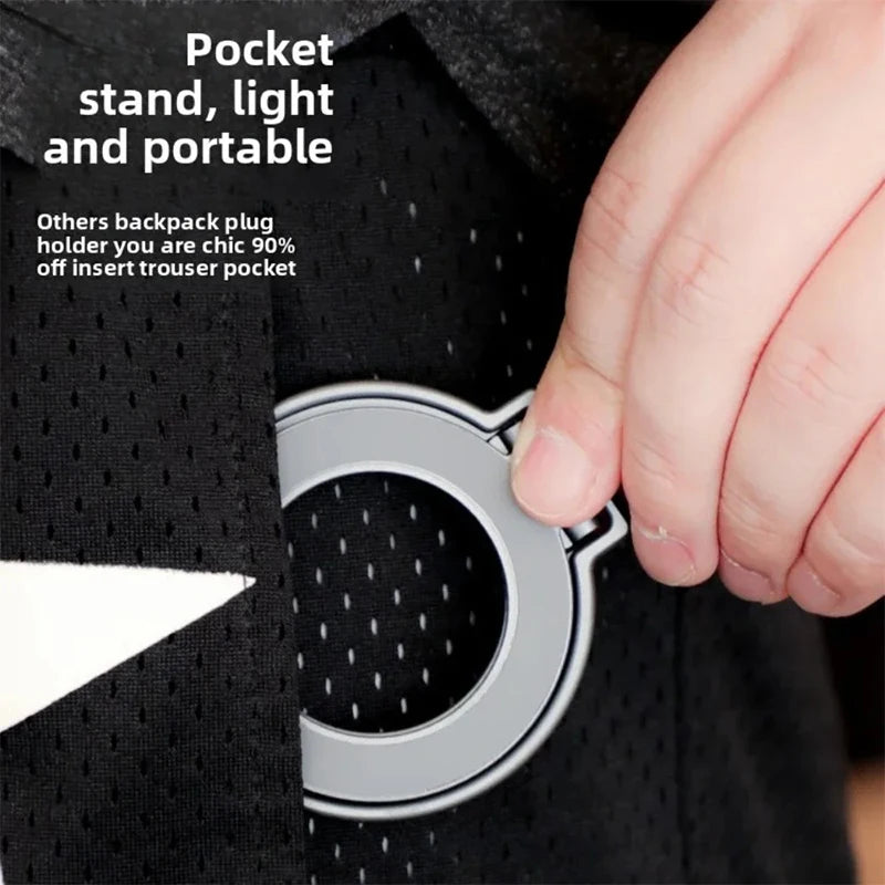 2 in 1  360° Rotation Magnetic Finger Ring Phone Holder Aluminum Alloy Foldable  For iPhone 17 16 15 14 13 12 Pro Max