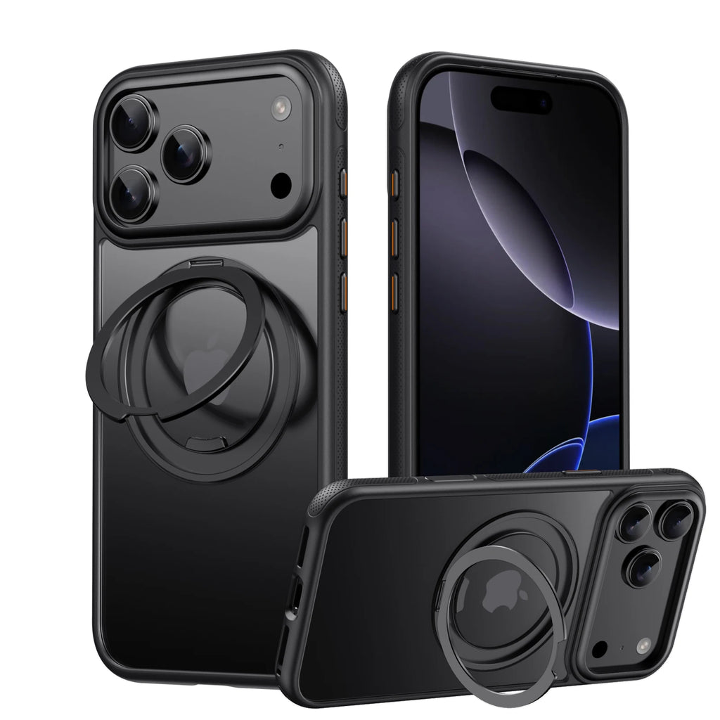 360° Mechanical Torque-Sound Rotating Stand Holder Magnetic Magsafe Phone Case For iPhone 16 15 14 13 17 Pro Max Plus 17Air 16E