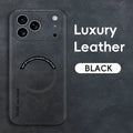 Magnetic For Magsafe Phone Case For iPhone 17 16 13 12 11 Pro Max Leather Cases For iPhone 17 Air 15 14 Pro Max 16 Plus Cover