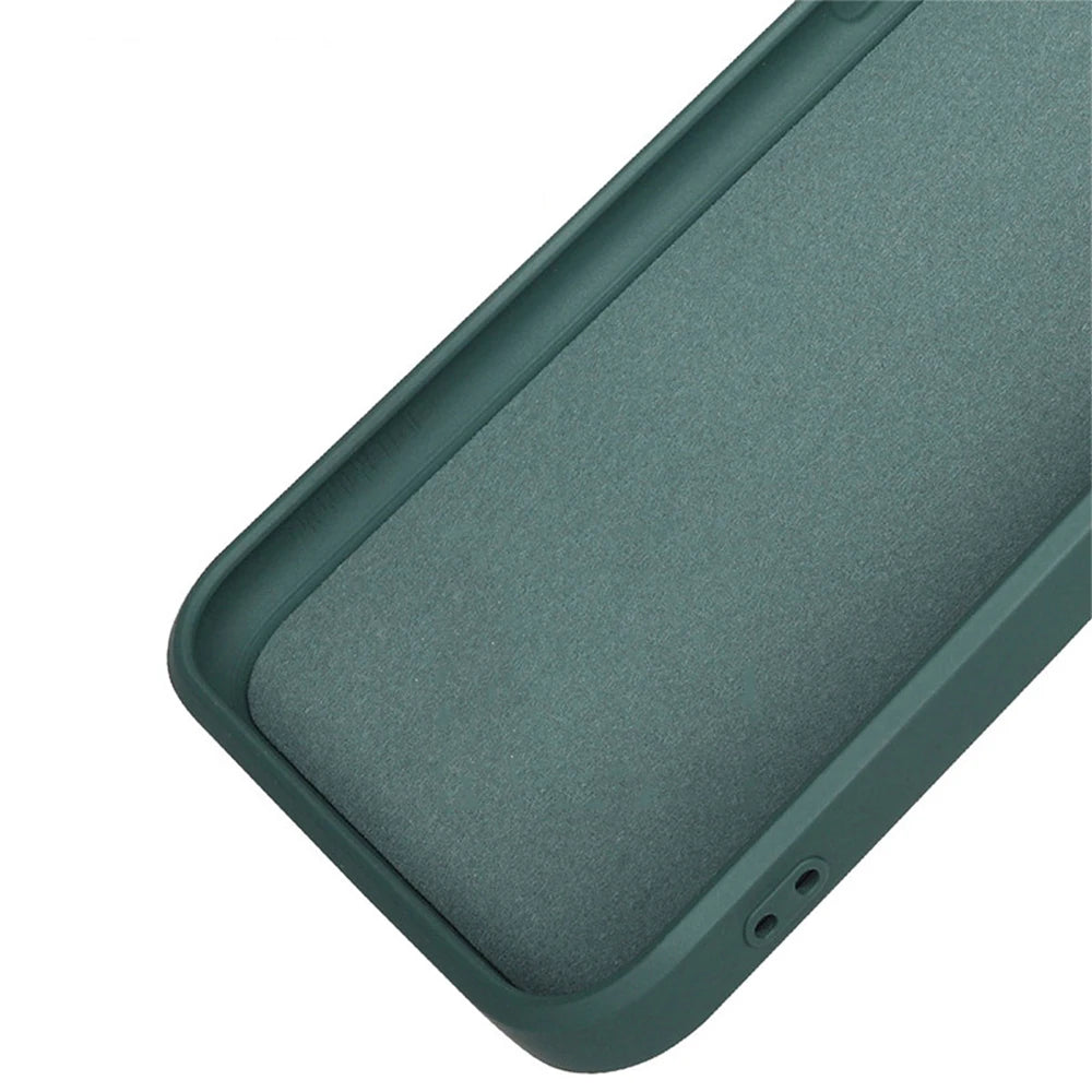 Original Liquid Silicone Phone Case for iPhone 17 Pro Max 16 15 14 13 12 Pro Max Plus 17Air 17Pro 16e Lens Protection Soft Cover
