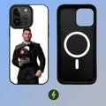 Messi Suit Holding Trophy High-End Glass-textured  Printed Phone Case For iPhone 11/12/13/14/15/16/17 Plus, Pro, Pro Max & Air