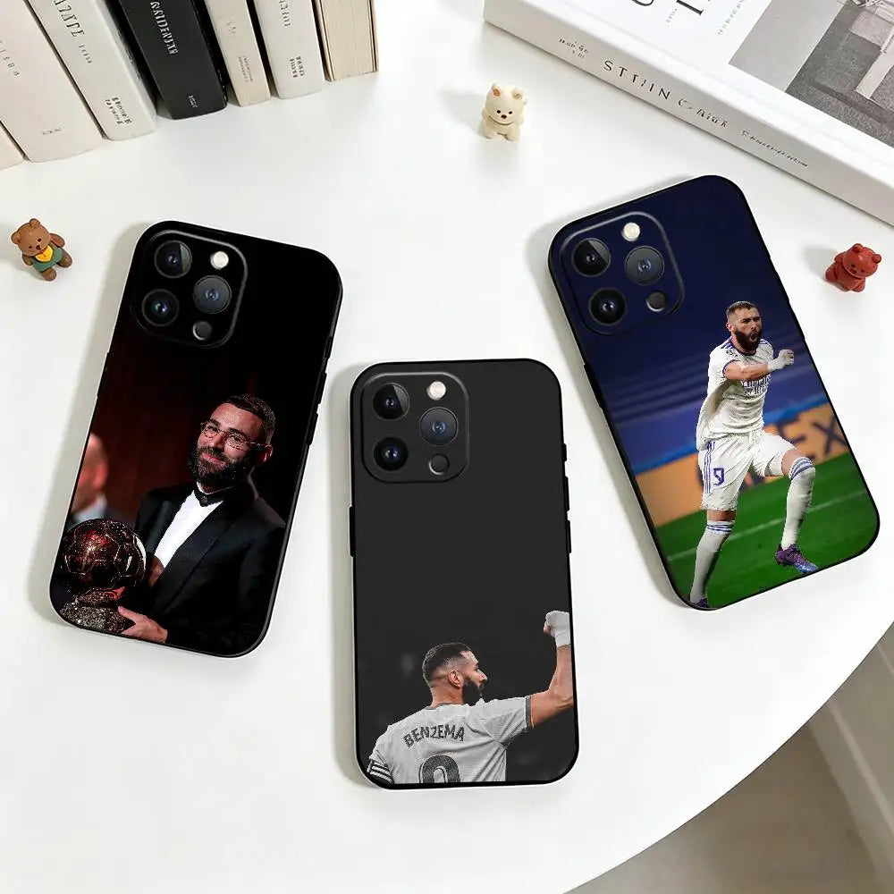 K-Karim Benzema Football  Phone Case For iPhone 17, 16,15,14,13,12,11 Plus,Pro Max, Others Soft Black Cover