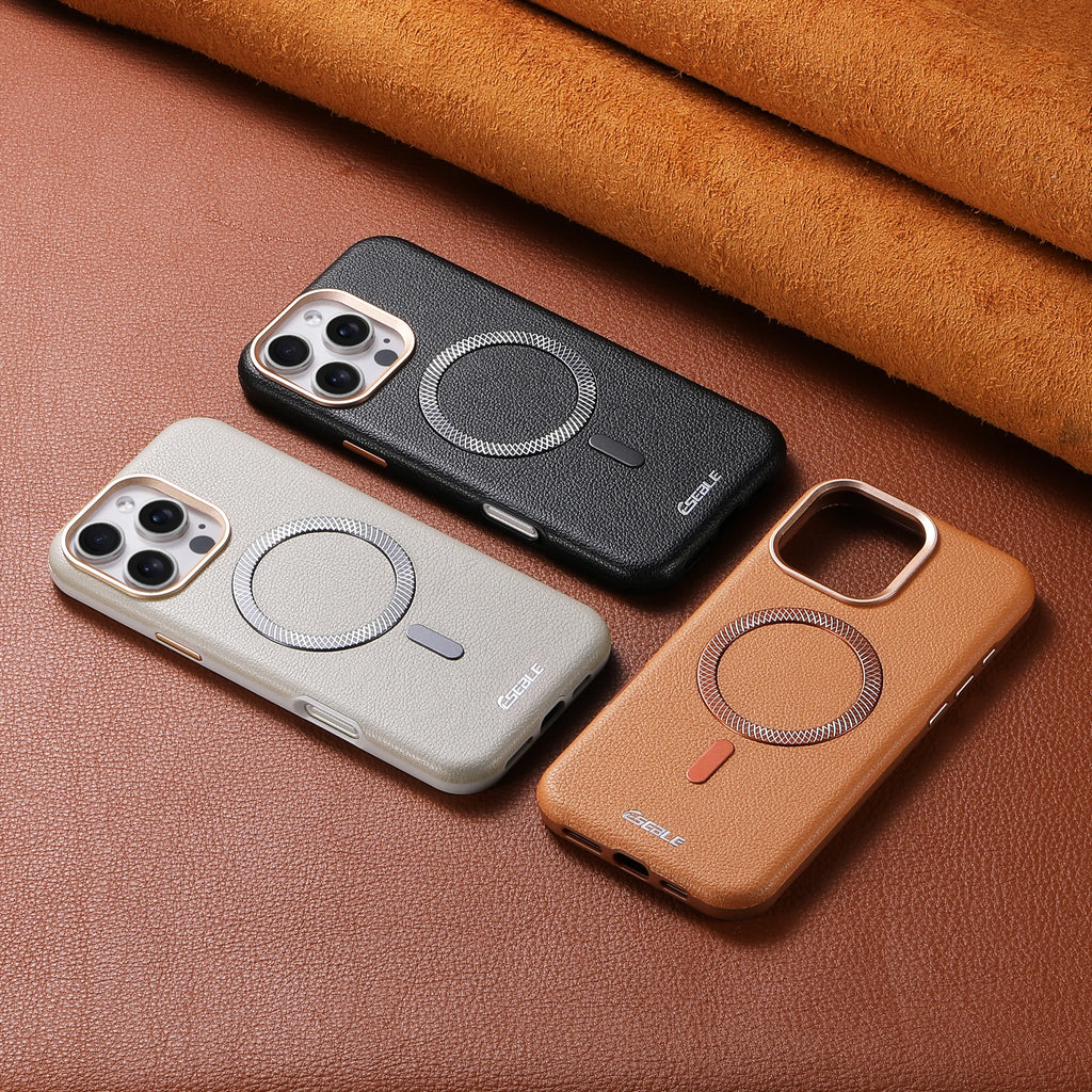 Eseble Magnetic Absorption Phone Case for iPhone 17/16/15/14/13 pro Max plus Lightweight TPU Full Coverage Anti-Fall