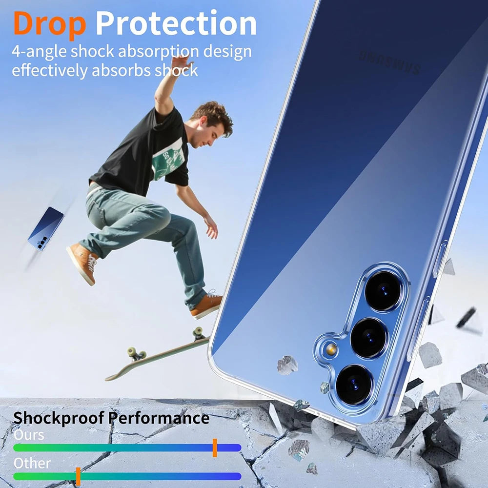 For SamsungS26Ultra Silicone Soft Case For Samsung Galaxy S26 Ultra S26+ Plus Clear Crystal Ultra Thin Shell Shockproof Coque