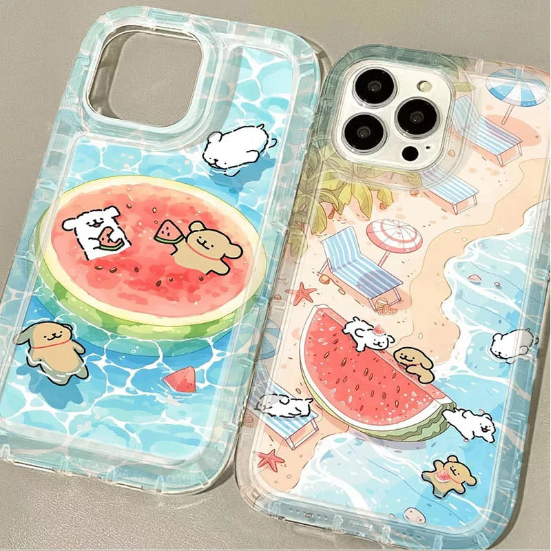 Lovely Line Dog Soft Phone Case for Samsung Galaxy S24 Ultra S23 S22 S21 FE S20 Plus Note 20 10 Pro A34 A54 A33 A53 TPU Printi