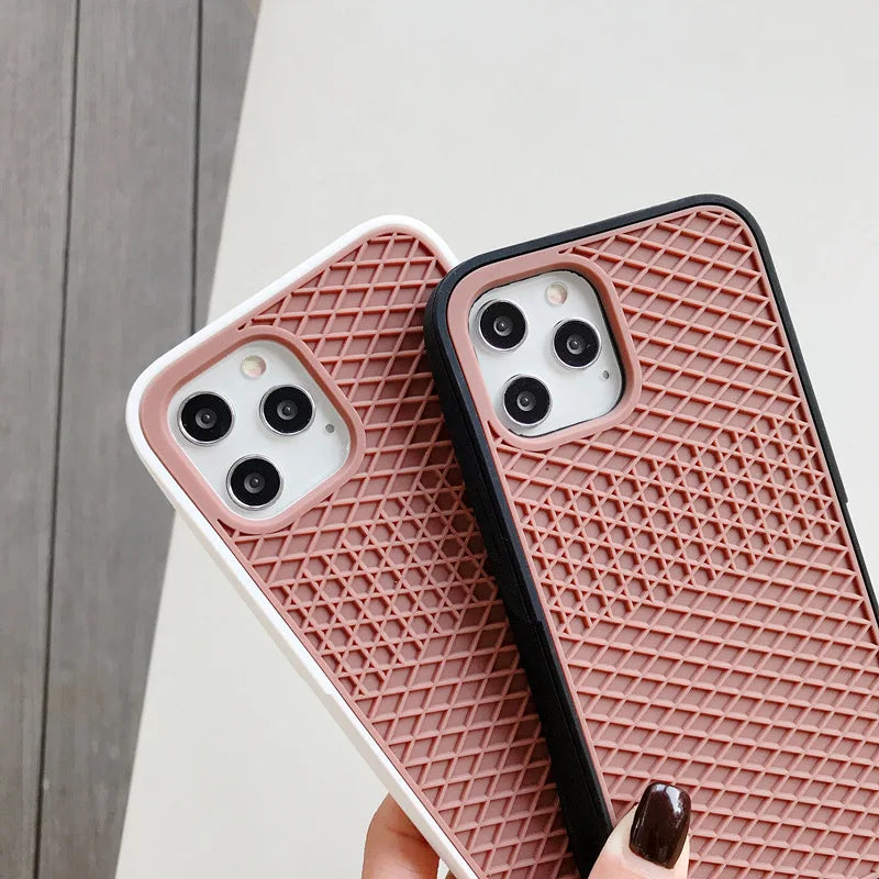 Original Waffle Shoe Phone Case For iPhone 17 16 15 14 13 12 11 Pro Max Soft Silicone Case for iPhone XR XS 7 8 Plus Back Cover