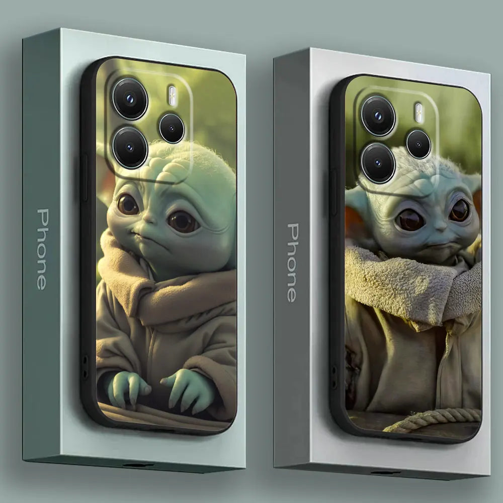 Yodas Groots Baby Phone Case For Redmi 15C 14C 13C 12C Back Cover For Redmi Note 15 14 13 12 Pro Plus 11 10 8 Pro Silicone Case