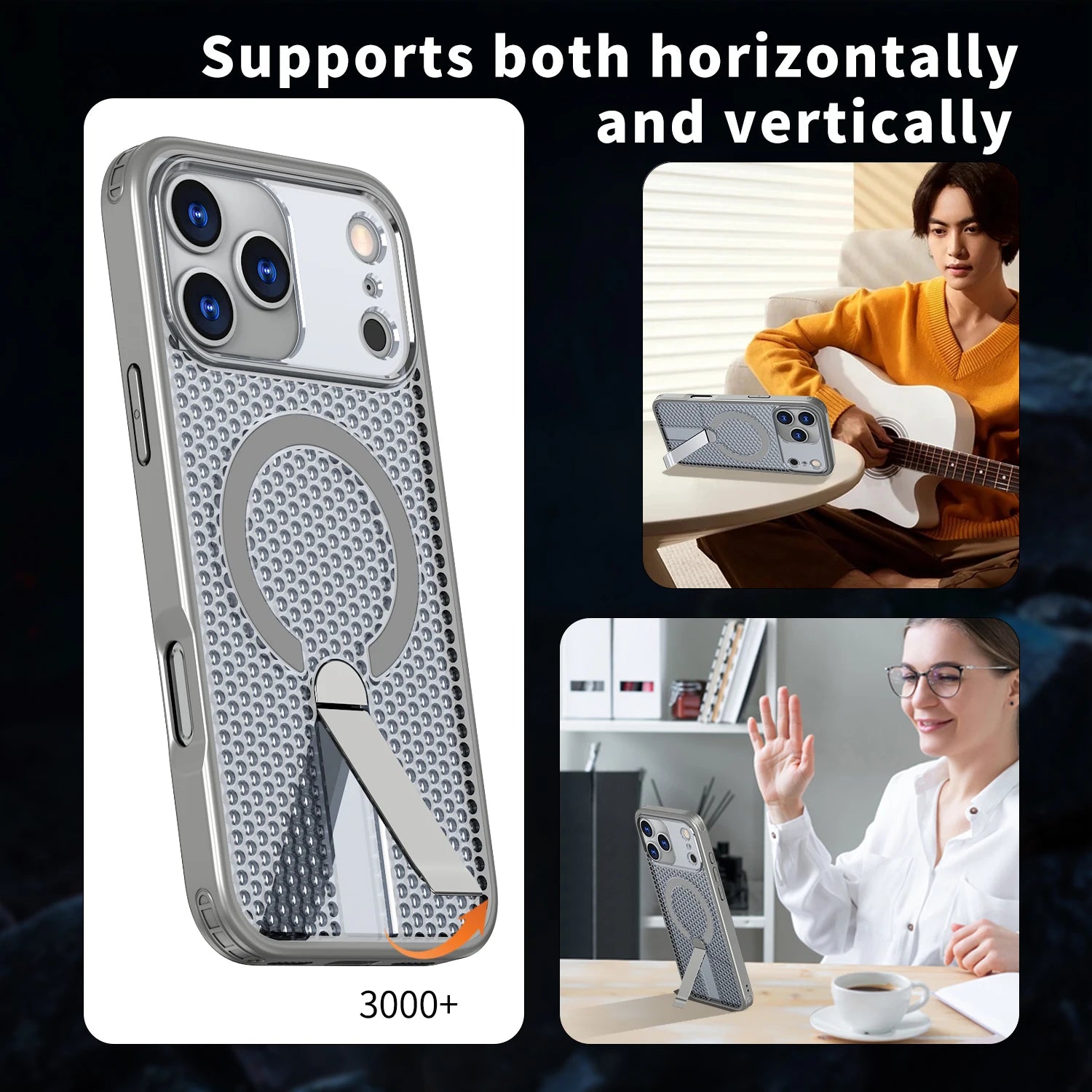 Phone Case For iPhone 17E 16E Air 17 16 15 14 13 12 11 Pro Max Plus Luxury For Magsafe Magnetic Bracket Heat Dissipation Covers