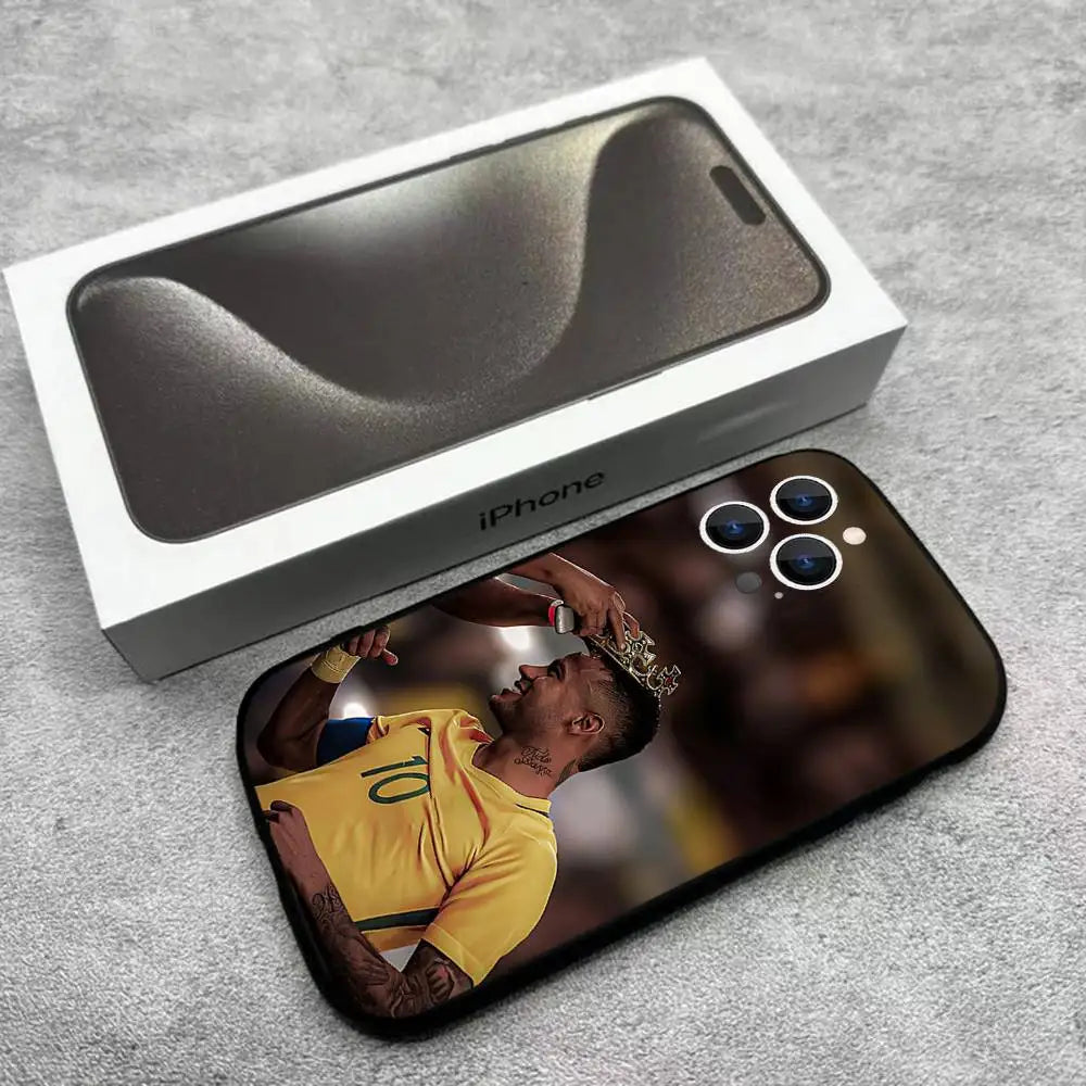 Football 10 For N-NeYmAr Phone Case For iPhone 17,16,15,14,13,12,Pro,Max,Plus,E,SE4,Air,Mini Black Soft Box