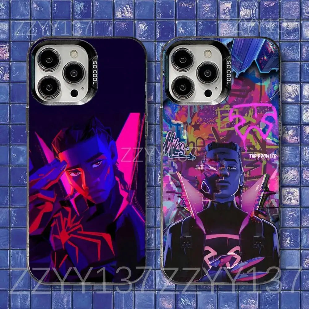 P-ProwlerS Miles Spider Phone Case For iPhone 16,15,14,13,12,11,8,7,Pro,Max,Plus,Mini,XS,SE Shockproof Matte Cover