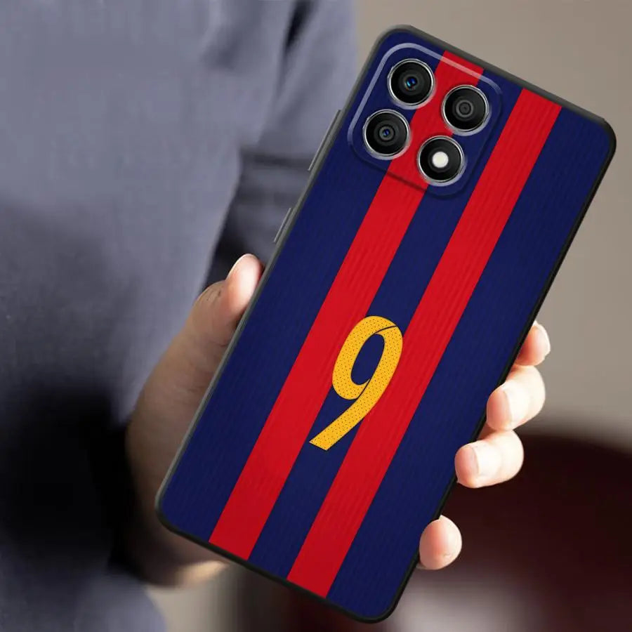 Case for Honor X5b X6 90 Magic5Lite 70 X8 X7 X9a 200 400 Lite 8X Black Soft Phone Cover Football Star Digital Art