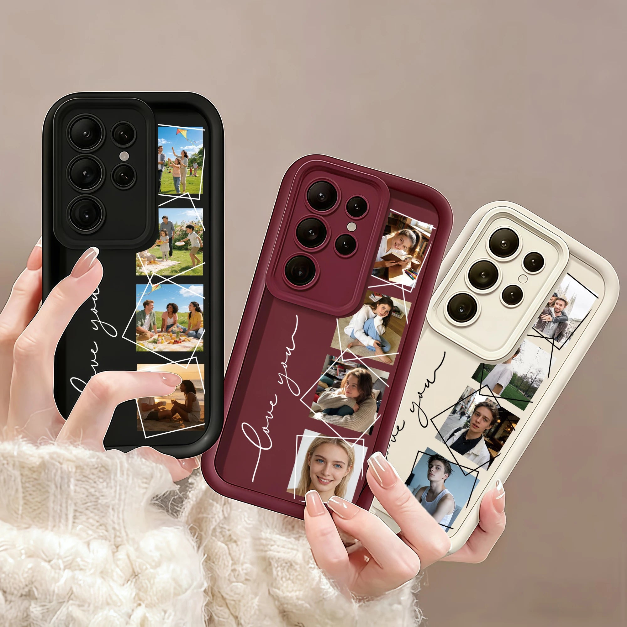 Custom Photo Family Friends Couple Pictures Soft TPU Phone Case For Samsung Galaxy S26 S25 S24 S23 S22 S21 S20 Ultra Plus FE A56