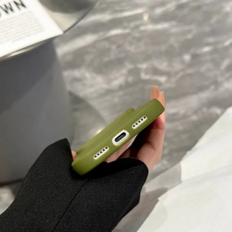New Matte Solid Color Half Wrap Phone Case For iPhone 17 16 15 14 13 12 11 Pro MAX Plus 16e 17air XR XS MINI Colorful Soft Cover