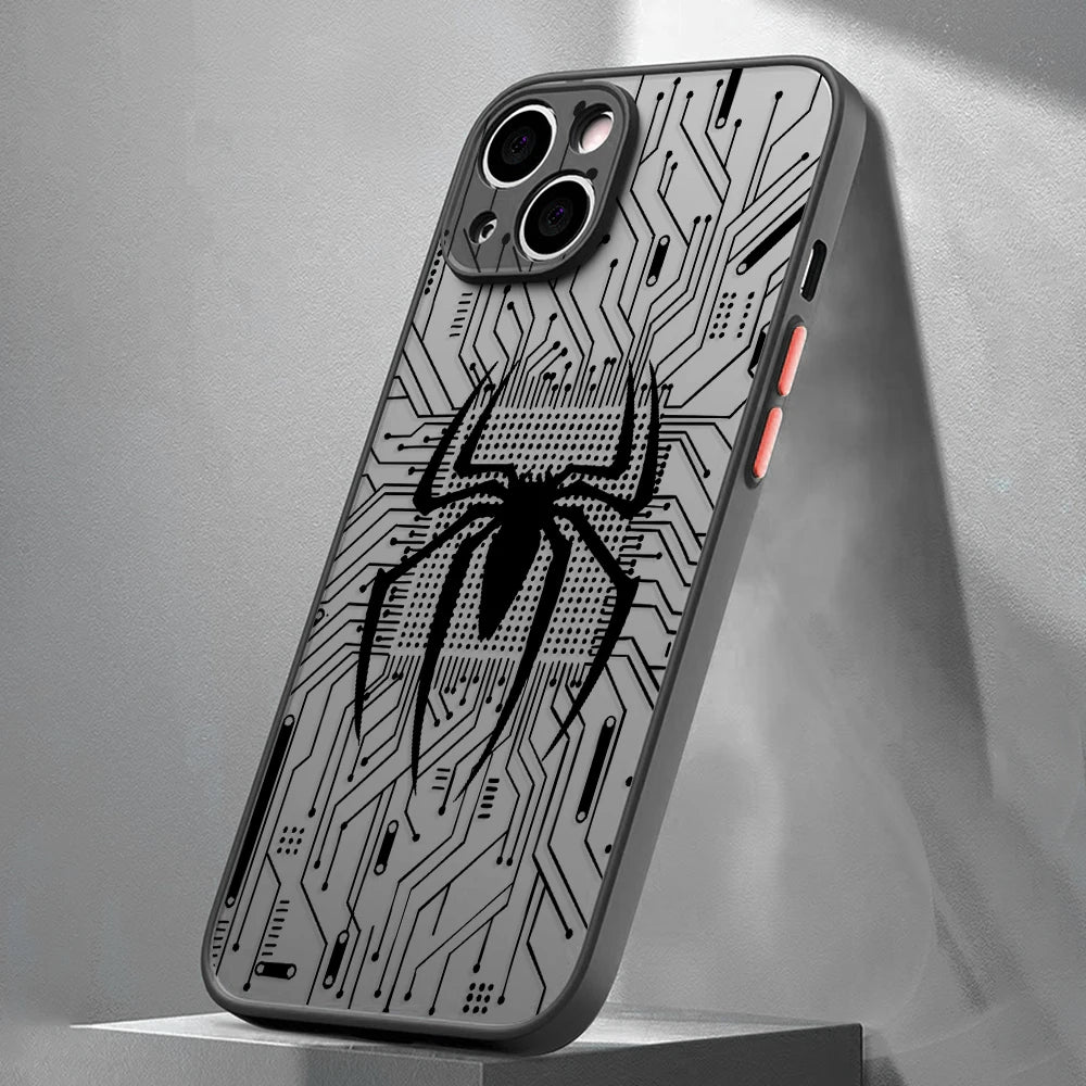 A-Avengers Spider Venoms Men Phone Case for Apple iPhone 17 Air 16 15 14 Plus 13 12 11 Pro Max X Xs XR Matte Transparent Cover