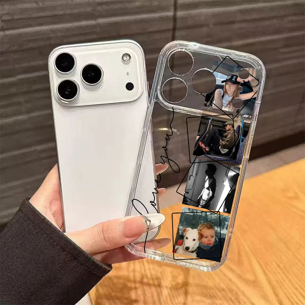 For iPhone 17 16 15 14 13 12 11 Pro Xs Max Mini XR 7 8 Plus 17e 16e DIY Personalized Custom Picture Soft Silicone Phone Case