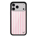 Wildflower Ins Pink Stripes phone case for iPhone 16 15 14 11 12 13 17 Pro Max Fashion Sweet Cute girl wf shockproof cover﻿﻿﻿﻿