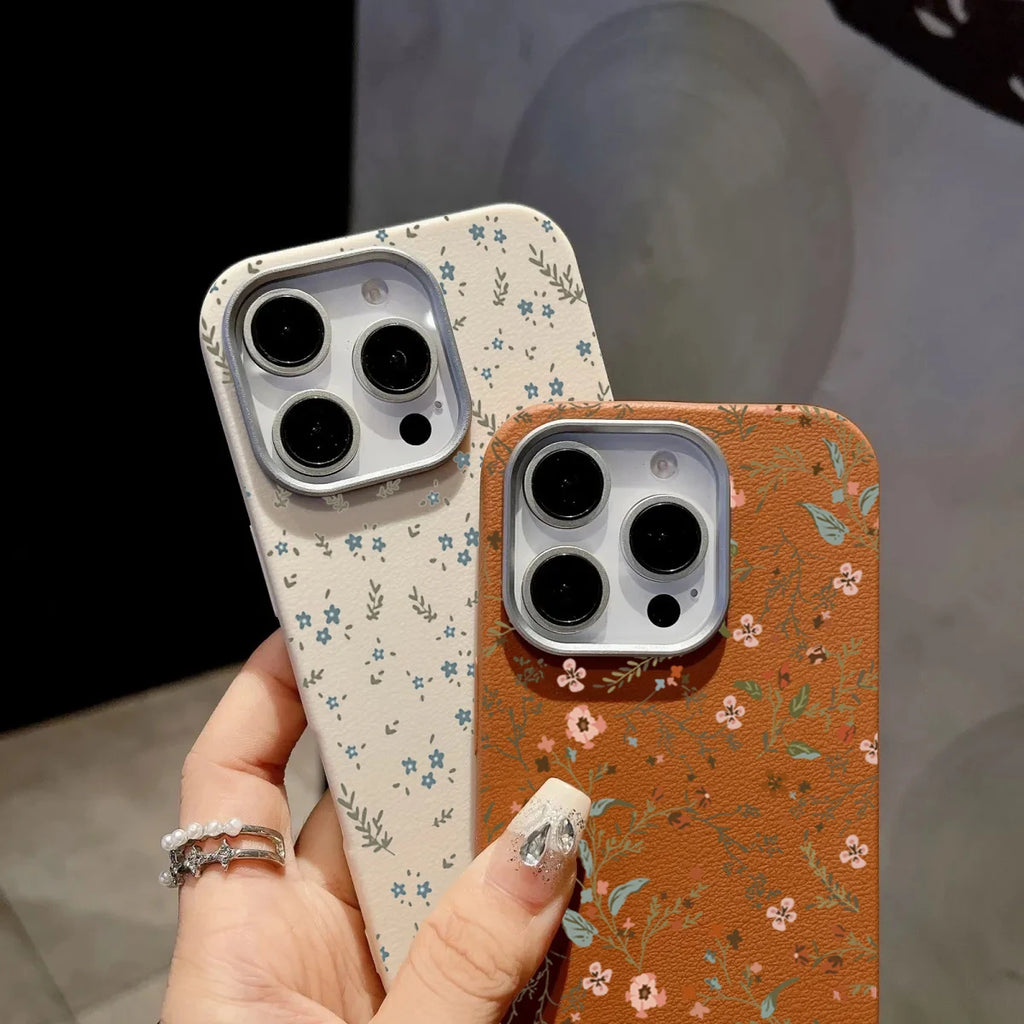 Small Flower Lichee Pattern Phone Case For iPhone 17 16 Pro Max 15 14 13 12 11 XS X XR 7 8 Plus SE2 16E Shockproof Bumper Cover