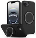 Case For iPhone 17E 16E Silicone PC Iron Ring Magnetic Anti-fall 360 Degree Rotating Stand Cover For iPhone 16E Bumper