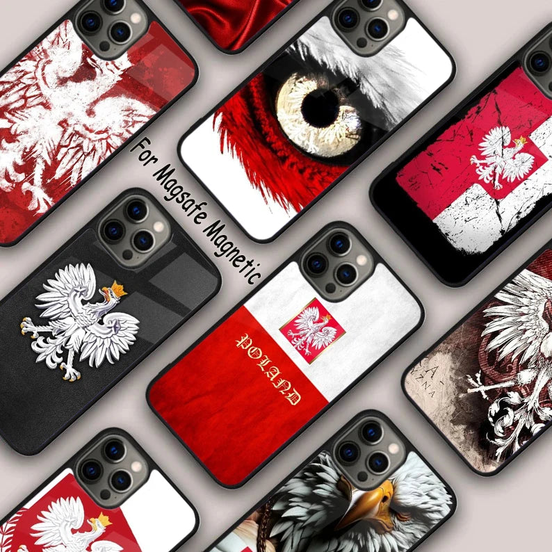 Poland Polish Flag Magnetic Phone Case For APPLE iPhone 17 Air 16 14 13 12 Pro Max 15 Plus Wireless Charge With MagSafe Cover